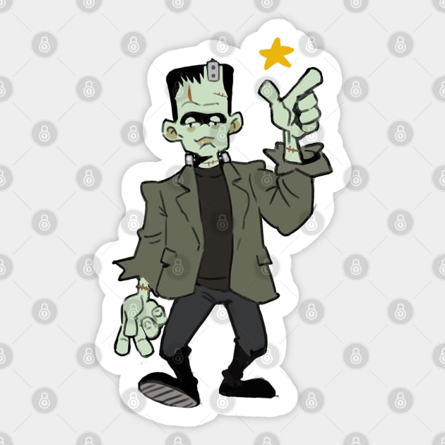 HI! Franken Sticker by COOLKJS0